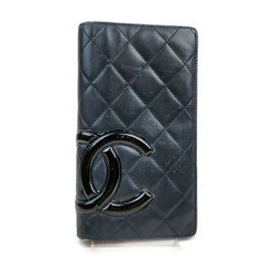 Auth Chanel Matelasse Long Wallet Lamb #15756C10